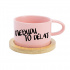 NEBUDU TO DĚLAT - růžový hrníček makronka 200 ml