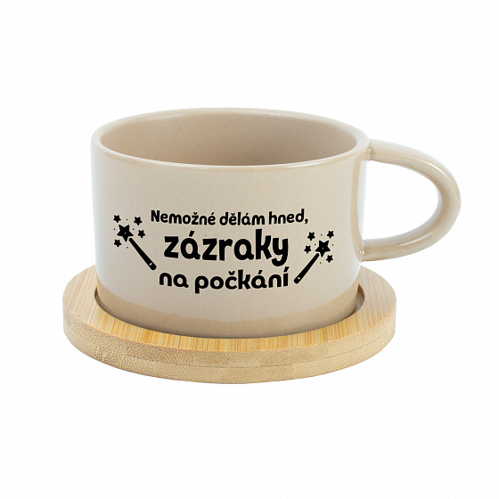NEMOŽNÉ DĚLÁM HNED, ZÁZRAKY NA POČKÁNÍ - krémový hrníček makronka 200 ml