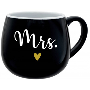 MRS. - černý keramický hrníček 300 ml