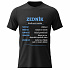 Pánské bavlněné tričko s potiskem - HODINOVÁ SAZBA - ZEDNÍK - černé