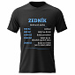 Pánské bavlněné tričko s potiskem - HODINOVÁ SAZBA - ZEDNÍK - černé