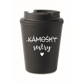 KÁMOŠKY SESTRY - černý termohrnek 300 ml