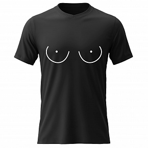 Dámské bavlněné tričko s potiskem - PRSA (MALÁ) - černé