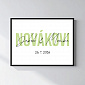 Personalizovaný magický fotoobraz v rámu - čtverec 30x40 - jména novomanželů 