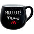 MILUJU TĚ MAMI - černý keramický hrníček 300 ml