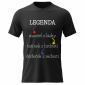 Pánské bavlněné tričko s potiskem - LEGENDA - černé