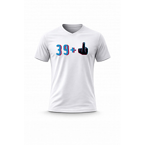 Pánské bavlněné tričko s potiskem - 39+1 - bílé