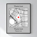 Personalizovaný magický fotoobraz v rámu - 40x50 - mapa 