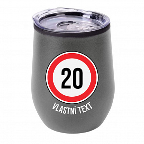 Personalizovaný termohrnek "BOWL" - narozeninová dopravní značka 