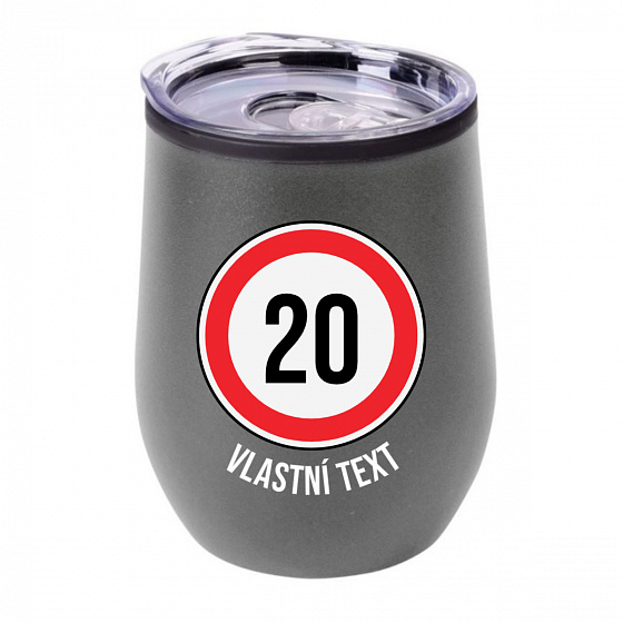 Personalizovaný termohrnek "BOWL" - narozeninová dopravní značka 