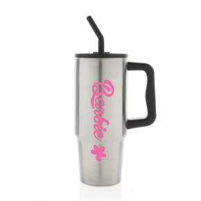 BARBIE - stříbrný cestovní termohrnek 900 ml  