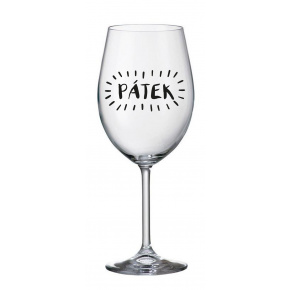 PÁTEK - čirá sklenice na víno 350 ml