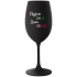 NEJSEM ONLINE JSEM ONWINE - černá sklenice na víno 350 ml
