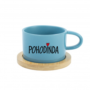 POHODINDA - modrý hrníček makronka 200 ml