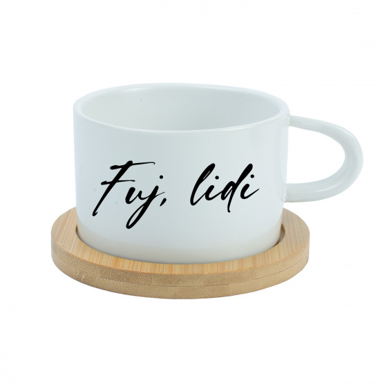 FUJ, LIDI - bílý hrníček makronka 200 ml