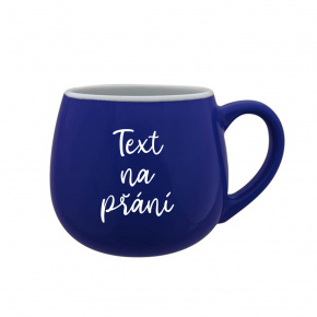 TEXT NA PŘÁNÍ - modrý keramický hrníček 300 ml
