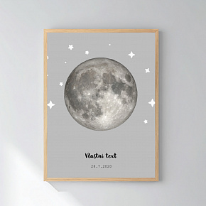 Personalizovaný magický fotoobraz v rámu - 30x40 - měsíční fáze