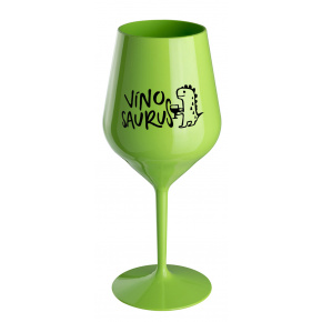 VÍNOSAURUS - zelená nerozbitná sklenice na víno 470 ml