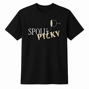 Dámské bavlněné tričko s potiskem - SPOLUPIČKY - černé