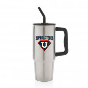 SUPERUČITELKA (ZNAK) - stříbrný cestovní termohrnek 900 ml  