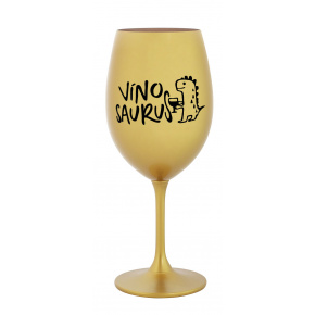 VÍNOSAURUS - zlatá sklenice na víno 350 ml