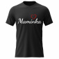 Dámské bavlněné tričko s potiskem - MAMINKA - černé