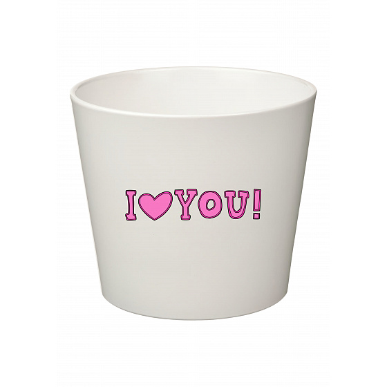 I LOVE YOU! - velký květináč 