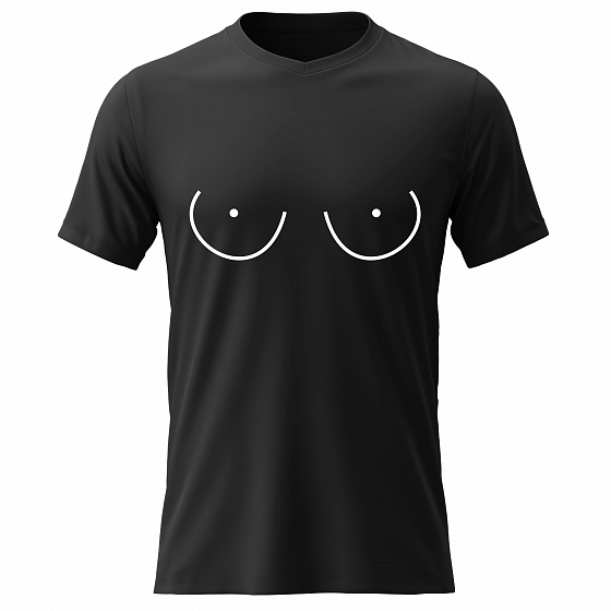 Pánské bavlněné tričko s potiskem - PRSA (MALÁ) - černé