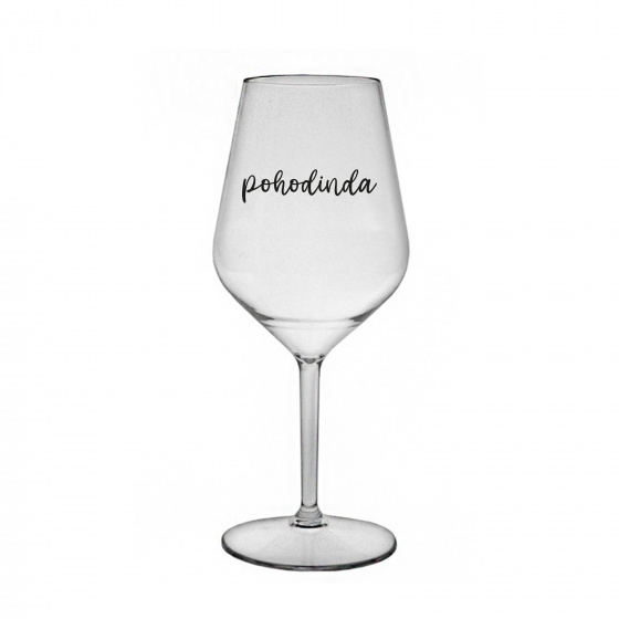 POHODINDA - čirá nerozbitná sklenice na víno 470 ml