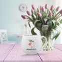 DÍKY MAMINKO - bílý keramický hrníček 300 ml