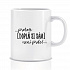 Personalizovaný klasický bílý keramický hrníček 300 ml - ... protože [doplň si sám] není prdel ...
