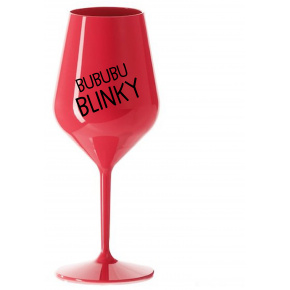 BUBUBUBLINKY - červená nerozbitná sklenice na víno 470 ml