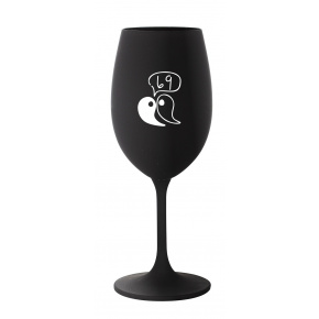 69 - černá sklenice na víno 350 ml
