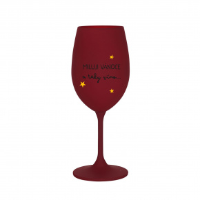 MILUJI VÁNOCE A TAKY VÍNO - bordo sklenice na víno 350 ml