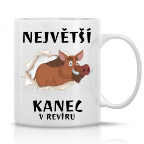 NEJVĚTŠÍ KANEC - klasický bílý keramický hrníček 300 ml NEJVĚTŠÍ KANEC - klasický bílý keramický hrníček 300 ml