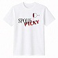 Dámské bavlněné tričko s potiskem - SPOLUPIČKY - bílé