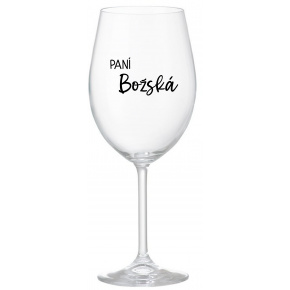 PANÍ BOŽSKÁ - čirá sklenice na víno 350 ml