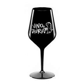 VÍNOSAURUS - černá nerozbitná sklenice na víno 470 ml