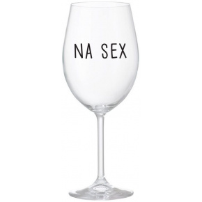 NA SEX - čirá sklenice na víno 350 ml