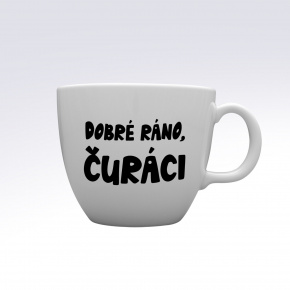 DOBRÉ RÁNO, ČURÁCI - MEGA XXL keramický hrnek 1000 ml