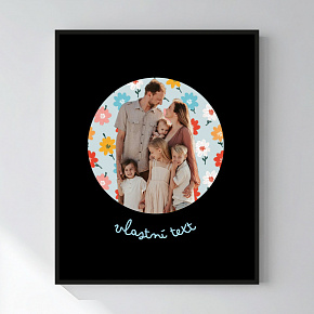Personalizovaný magický fotoobraz v rámu - 40x50 - výřez fotky na podkladu 
