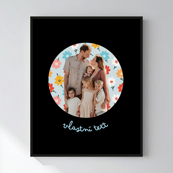 Personalizovaný magický fotoobraz v rámu - 40x50 - výřez fotky na podkladu 
