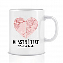 Personalizovaný klasický bílý keramický hrníček 300 ml - Dvě místa, jedno srdce