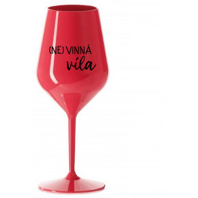 (NE)VINNÁ VÍLA - červená nerozbitná sklenice na víno 470 ml