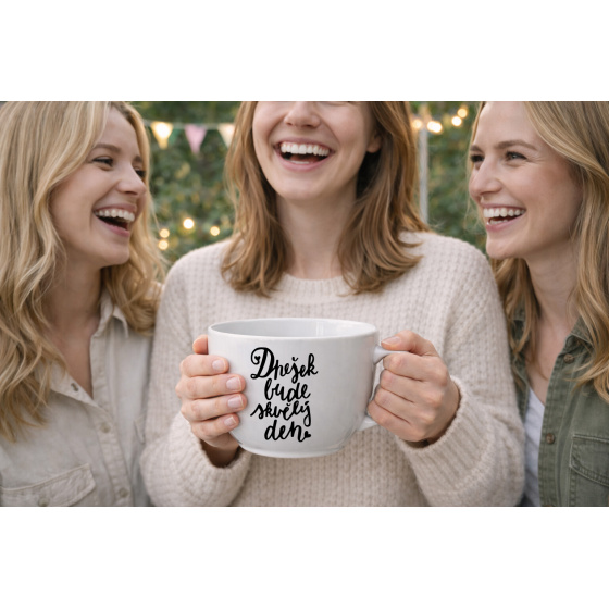 DNEŠEK BUDE SKVĚLÝ DEN - MEGA XXL keramický hrnek 1000 ml