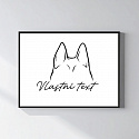 Personalizovaný magický fotoobraz v rámu - 30x40 - zvířecí ouška