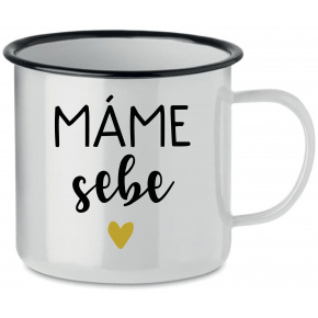 MÁME SEBE - bílý plecháček 350 ml