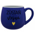 ZŮSTAŇ STEJNÁ - modrý keramický hrníček 300 ml