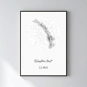 Personalizovaný magický fotoobraz v rámu - 50x70 - hvězdná mapa