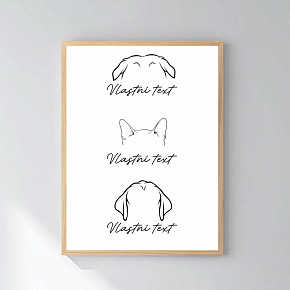 Personalizovaný magický fotoobraz v rámu - 30x40 - zvířecí ouška